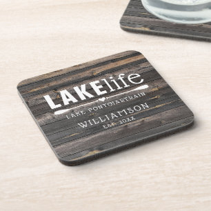 Porta-copo Remo Vida de Lago Rústico Personalizado