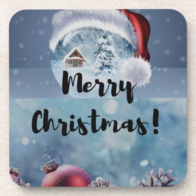 Porta-copo Rena de Natal moderna engraçada e fofa     (Frente)