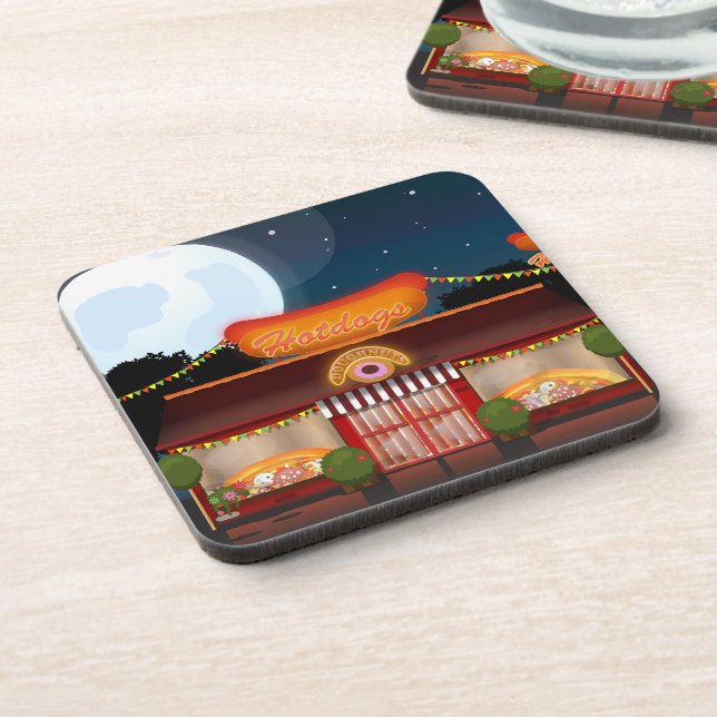 Porta-copo Restaurante de Fast Food Cartoon (Left Side)