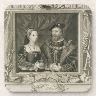 Porta-copo Retrato de 1496-1533) rainhas de Mary (de France,