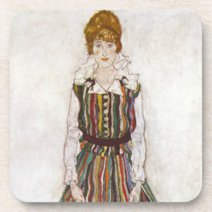 Porta-copo Retrato de Egon Schiele de portas copos de Edith