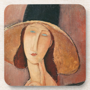 Porta-copo Retrato de Jeanne Hebuterne em um chapéu grande