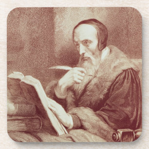 Porta-copo Retrato de João Calvino (1509-1564) (gravura)