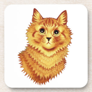 Porta-copo Retrato de um gato laranja por Louis Wain 