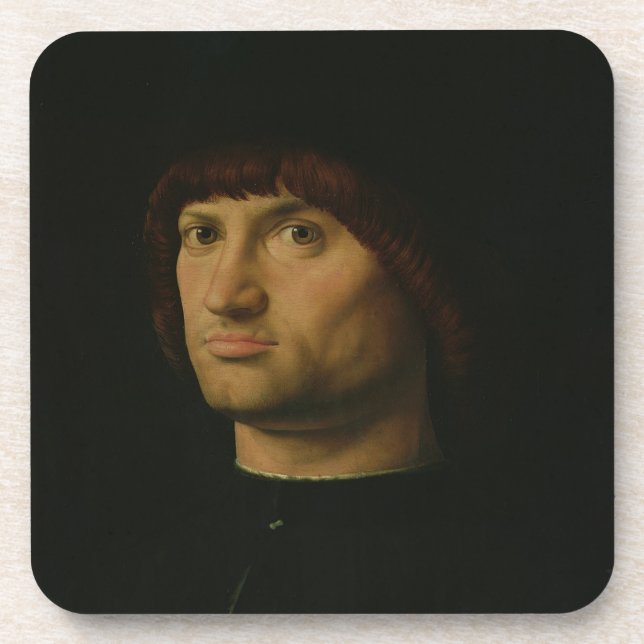 Porta-copo Retrato de um homem, ou o Condottiere, 1475 (óleo (Frente)