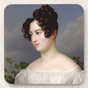 Porta-copo Retrato de uma jovem mulher, 1827 (óleo em canvas)