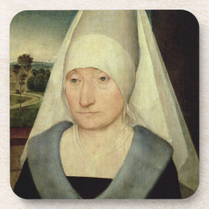Porta-copo Retrato de uma mulher adulta (óleo no painel)