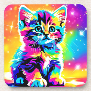 Porta-copo Retrato do Rainbow Kitten