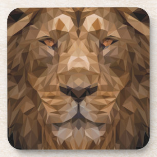 Porta-copo Retrato Geométrico Lion
