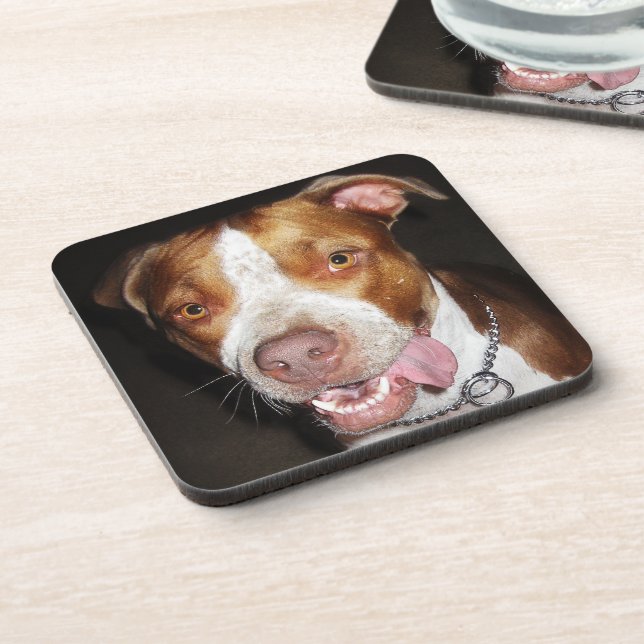 Porta-copo Retrato parvo de Pitbull (Left Side)