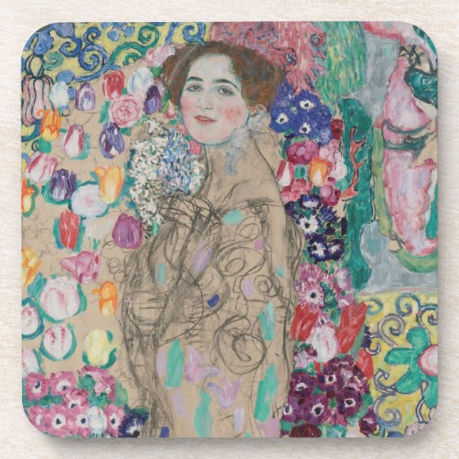 Porta-copo Retrato póstumo de Ria Munk por Gustav Klimt (Frente)