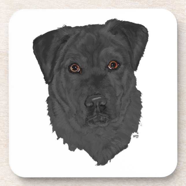 Porta-copo Retriever Labrador Preto (Frente)