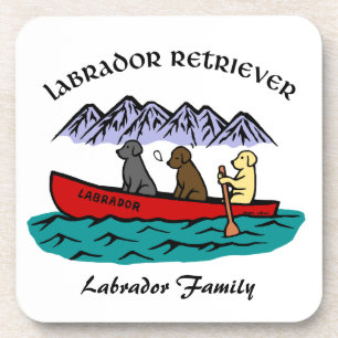 Porta-copo Retrievers de Labrador Canoeing