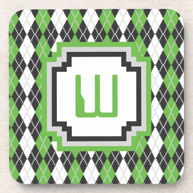 Porta-copo Retro Argyle Square Coaster (Frente)
