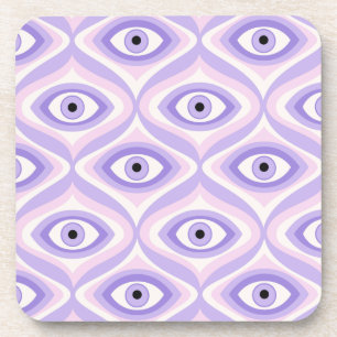 Porta-copo Retro cor-de-rosa púrpura pastel de padrão-olho-tr