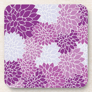 Porta-copo Retro Purple Lilac Dahlia