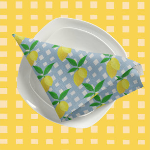 Porta-copo Retro Sunny Yellow Lemon Green Gingham Check