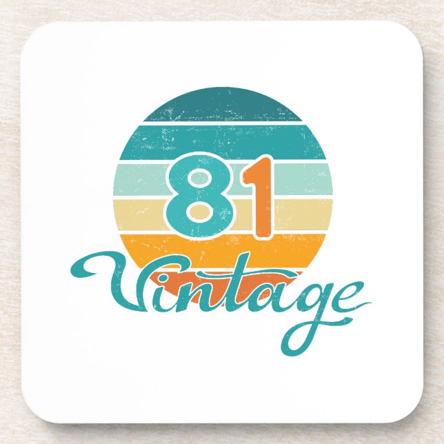 Porta-copo Retro Sunset 81 Vintage Distressed (Frente)