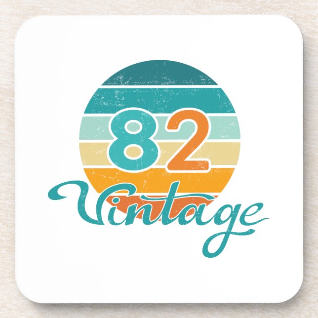 Porta-copo Retro Sunset 82 Vintage Distressed (Frente)