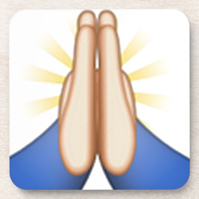 Porta-copo rezando emoji (Frente)