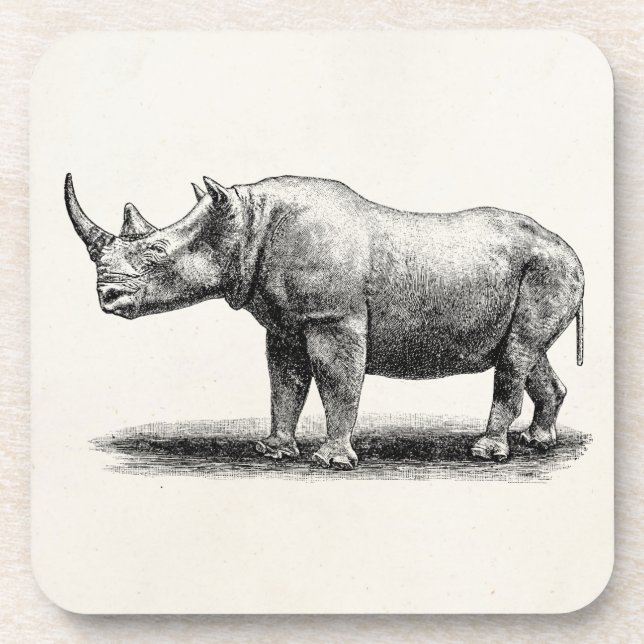 Porta-copo Rhinos do rinoceronte da ilustração do rinoceronte (Frente)