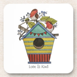 Porta-copo Robins Com Airelas E Birdhouse
