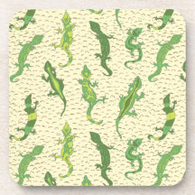 Rock Escalando Geckos em amarelo - padrão perfeito