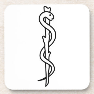 Porta-copo Rod de Asclepius [símbolo médico]