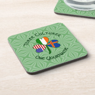 Porta-copo Rolha de Trevo de São Patrício Personalizada das I