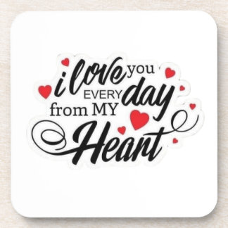 Porta-copo Romantic Love Quote