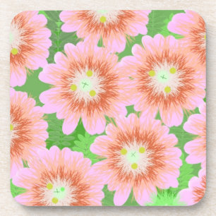Porta-copo Rosa e Verde Floral