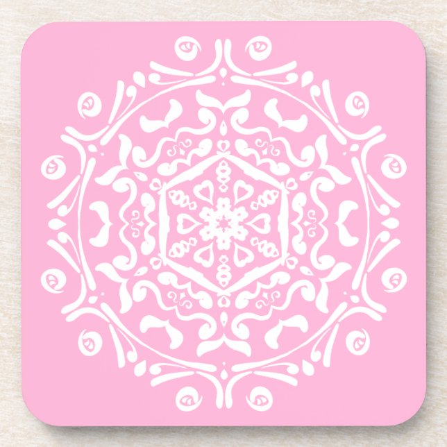Porta-copo Rosa Mandala (Frente)