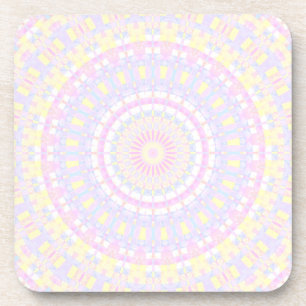 Porta-copo Rosa Pastel, Amarelo, Caleidoscópio Azul