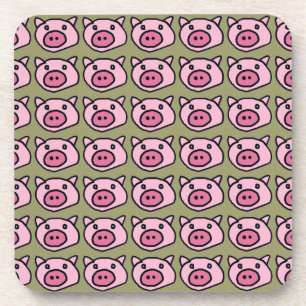 Porta-copo Rosa. porcos
