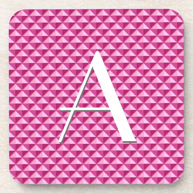 Porta-copo Rosa-quente, aspecto de esmalte, grelha estendida (Frente)