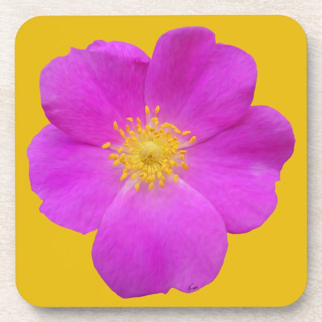 Porta-copo Rosa selvagem 2 (Frente)