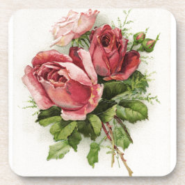 Porta-copo Rosas Antigas Arte Vintage Antiguidade