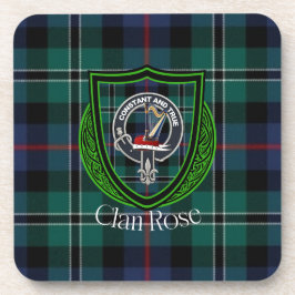 Porta-copo Rose Scottish Clan Tartan & Crest