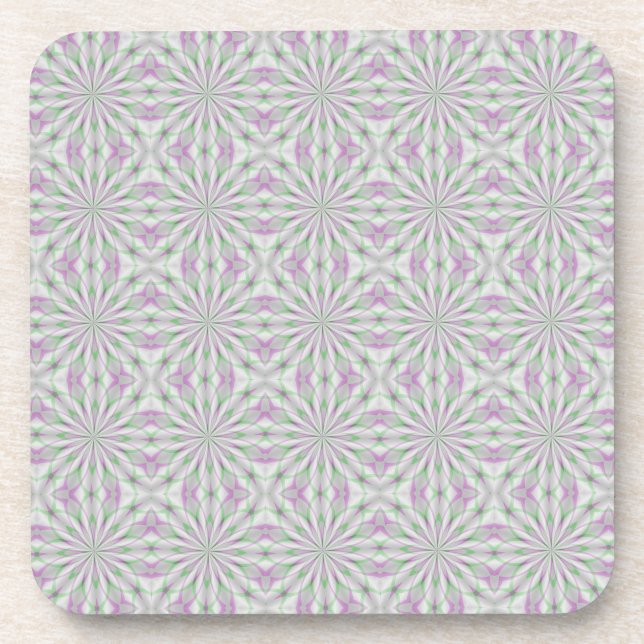 Porta-copo Rosetas de Natal rosa e verde (Frente)