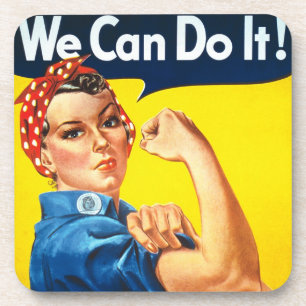 Porta-copo Rosie Riveter Vintage Propaganda