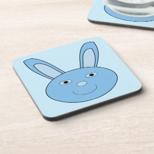 Porta-copo Rosto de Coelho Azul Menino Primavera Páscoa
