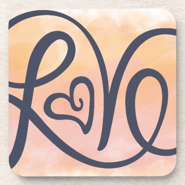 Porta-copo Rotulação do amor (Frente)