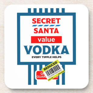 Porta-copo Rótulo de Vodka de Natal Engraçado