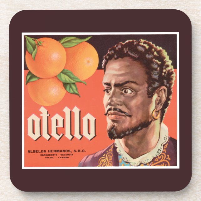 Porta-copo Rótulo Laranja Otello (Frente)