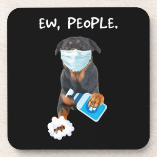 Porta-copo rotweiler Ew Pessoas Dog Vestindo Uma Máscara Eng