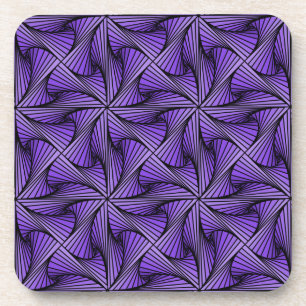 Porta-copo Roxo Espiral 3D Geométrico