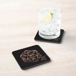 Porta-copo RPG Crit AF Copper Fantasy Tabletop Gamer Dice