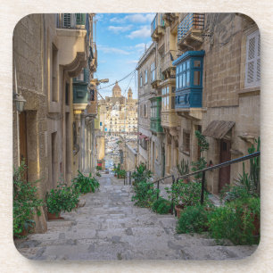 Porta-copo Rua estreita de pedra em Malta