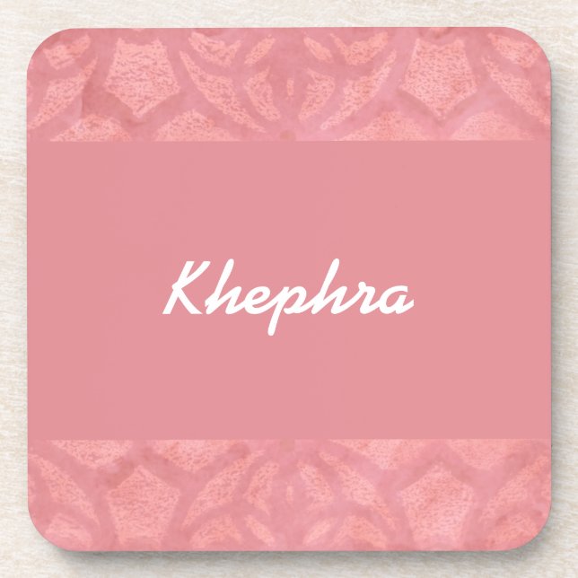 Porta-copo Ruddy Pink Batik Name (Frente)