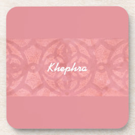Porta-copo Ruddy Pink Batik Name Monogrammed